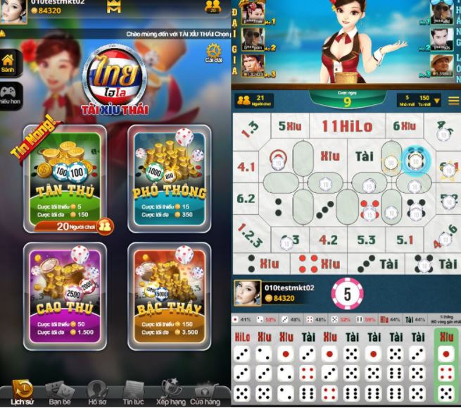Giao diện slot game Thai Hi lo